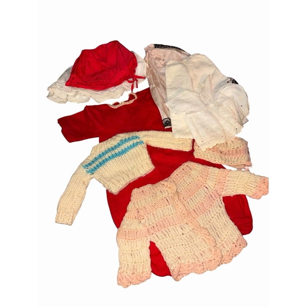 Vintage 18 inch doll Clothing Handmade Floral Striped Pink Sleep Sack Pants